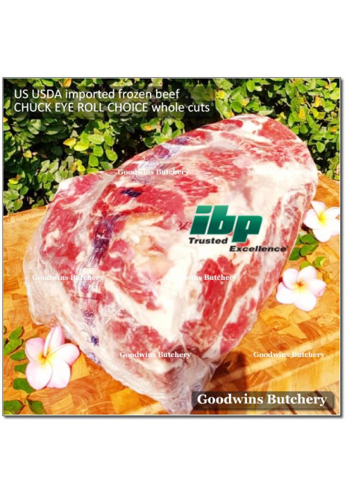 Beef CHUCK EYE ROLL US USDA CHOICE brand IBP frozen whole cuts +/- 11kg (price/kg)
